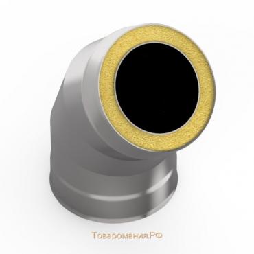 Сэндвич-отвод 135°, d 80 × 160 мм, нерж/оцинк, 0.5 мм/0.5 мм