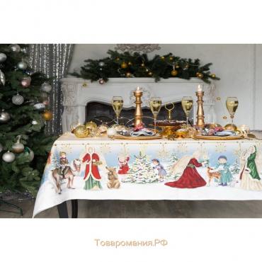 Новый год. Набор столовый "Christmas time" скатерть 150х180см +/-3см с ГМВО, салф.40х40см-8шт, хл100%