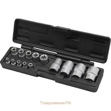 Набор головок Stels Torx 13675, 1/4", 3/8", 1/2", 14 предметов