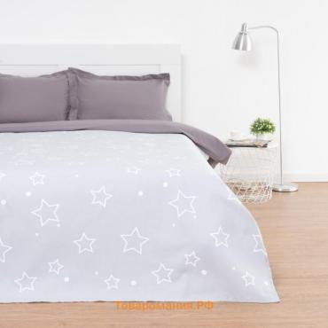 Новый год. Покрывало  Grey star, 150*215 см, 100% хлопок