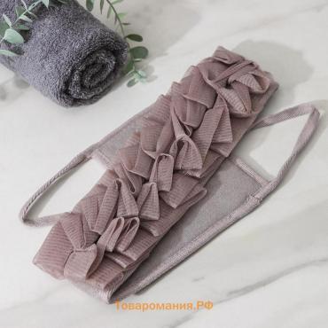 Мочалка для тела массажная  «Афродита», 70×7.5 см, коричневая