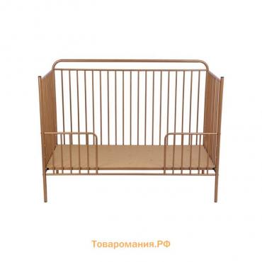 Кроватка-трансформер Polini kids Vintage 400, детская, металлическая, цвет золотистый