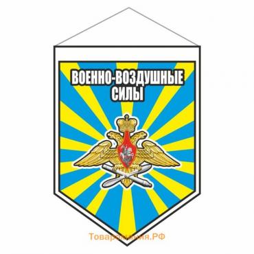 Вымпел-щит "Военно-Воздушные силы", 80 х 110 мм, пластик,  двусторонний