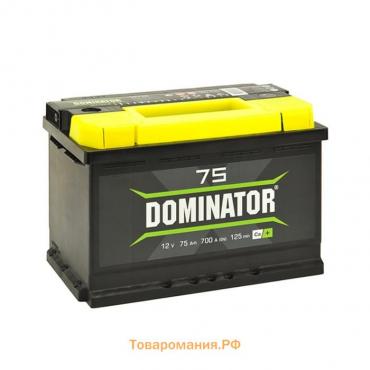 Автомобильный аккумулятор Dominator 75 А/ч, 750 А, 277х175х190, обратная полярность