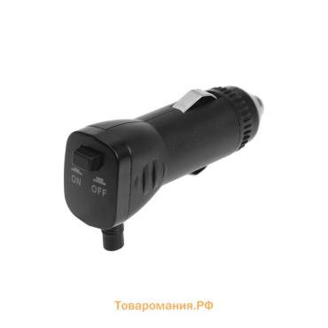 Штекер в прикуриватель 12 В, угловой, выключатель