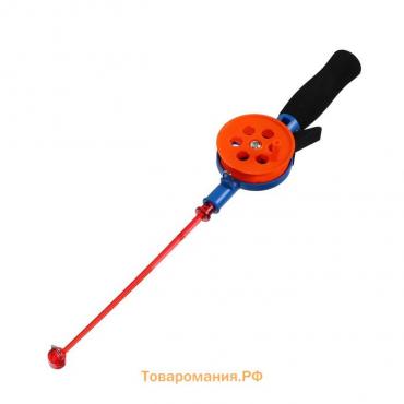 Удочка зимняя, ручка неопрен, длина 33 см, цвет оранжевый, HFB-34
