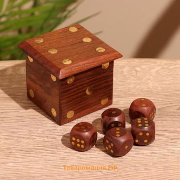 Игра настольная «Кубики», 7.5×7.5×6 см, дерево шишам